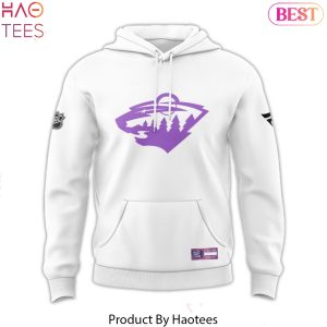 Hockey Fights Cancer Minnesota Wild Design Hoodie