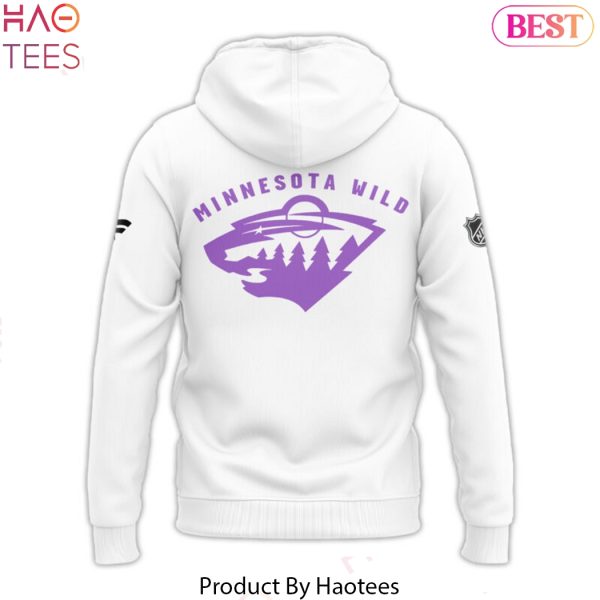 Hockey Fights Cancer Minnesota Wild Design Hoodie