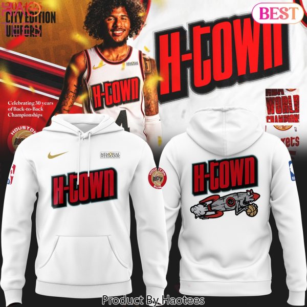 Houston Rockets Basketball H-Town Special White Hoodie
