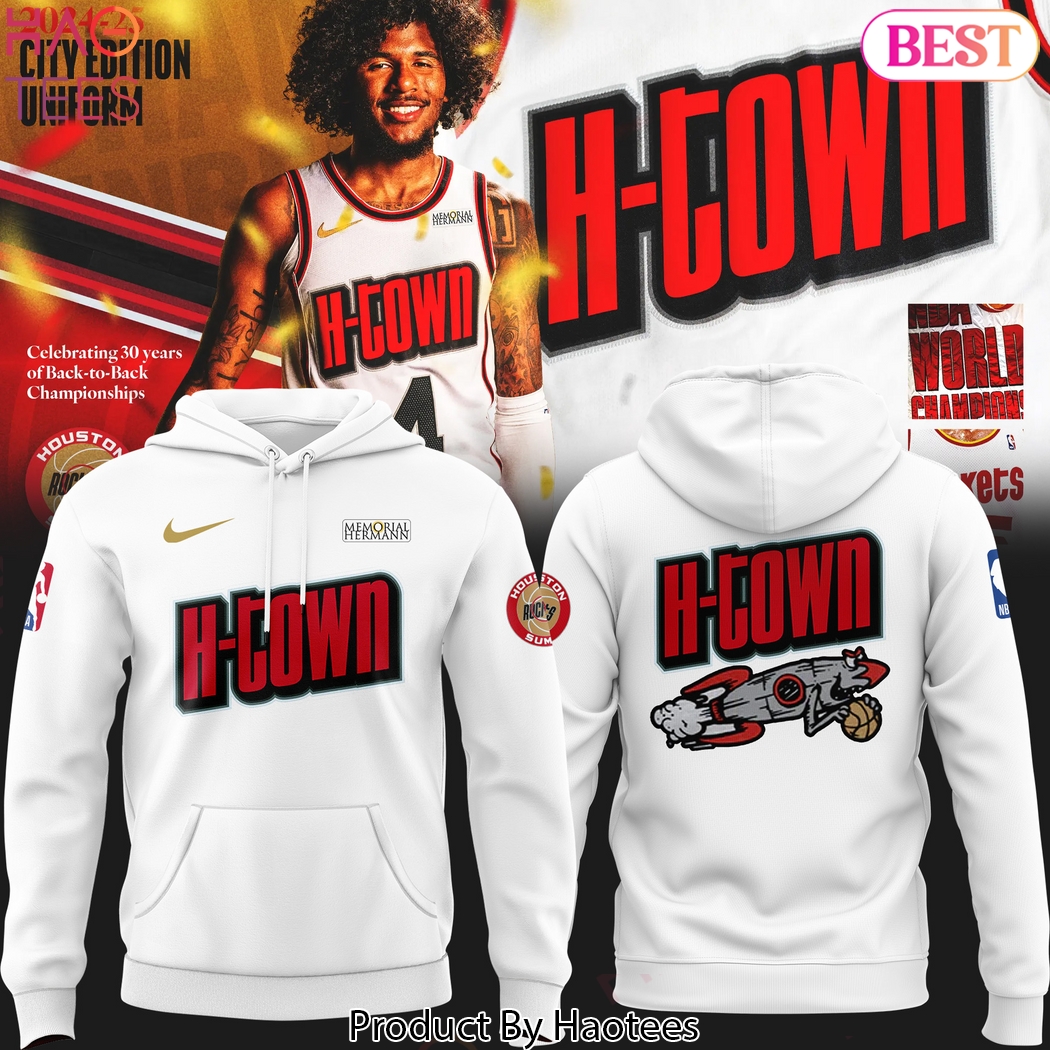 Houston Rockets Basketball H-Town Special White Hoodie Houston Rockets Basketball H-Town Special White Hoodie