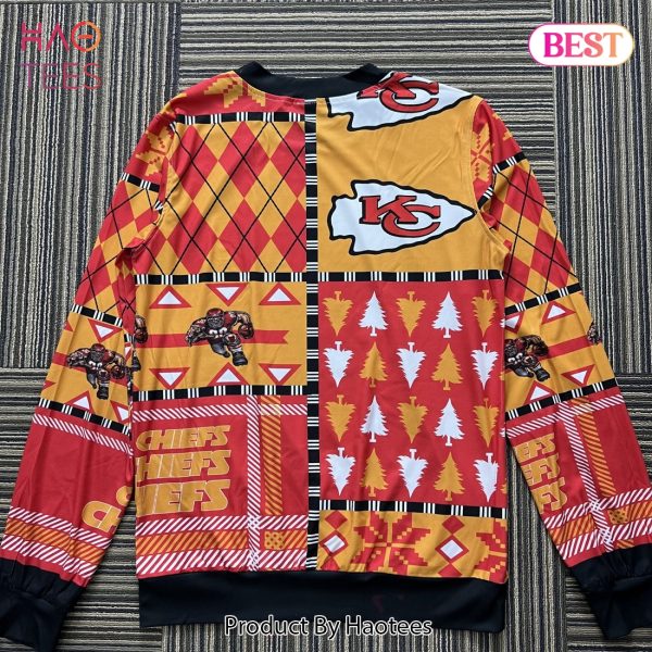 Kansas City Chiefs NFL American Football Team Cardigan Style 3D Printed Ugly Christmas Sweater