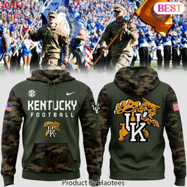 Kentucky Wildcats Football 2024 Military Appreciation Design Hoodie