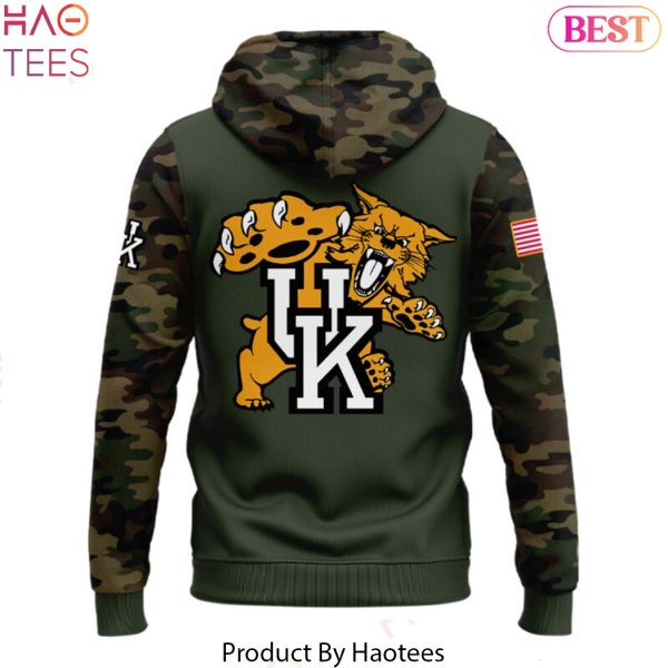 Kentucky Wildcats Football 2024 Military Appreciation Design Hoodie