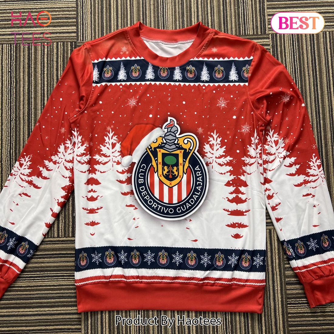 LIGA MX Chivas Guadalajara Special Christmas Ugly Sweater Design LIGA MX Chivas Guadalajara Special Christmas Ugly Sweater Design