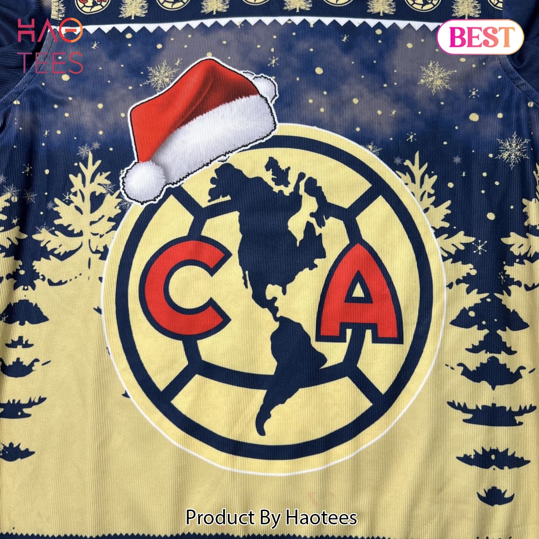 LIGA MX Club America Special Christmas Ugly Sweater Design LIGA MX Club America Special Christmas Ugly Sweater Design