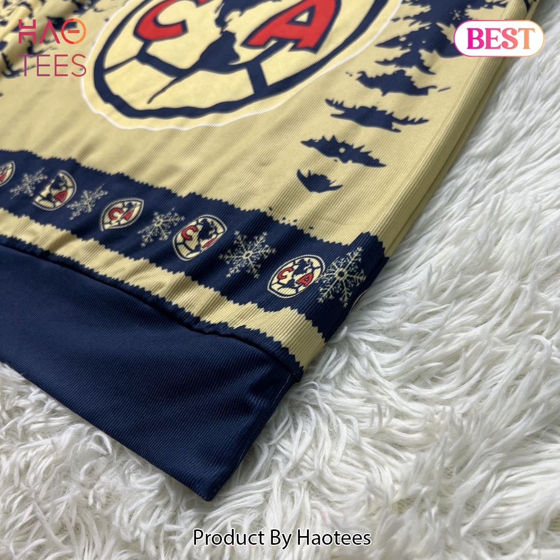 LIGA MX Club America Special Christmas Ugly Sweater Design LIGA MX Club America Special Christmas Ugly Sweater Design