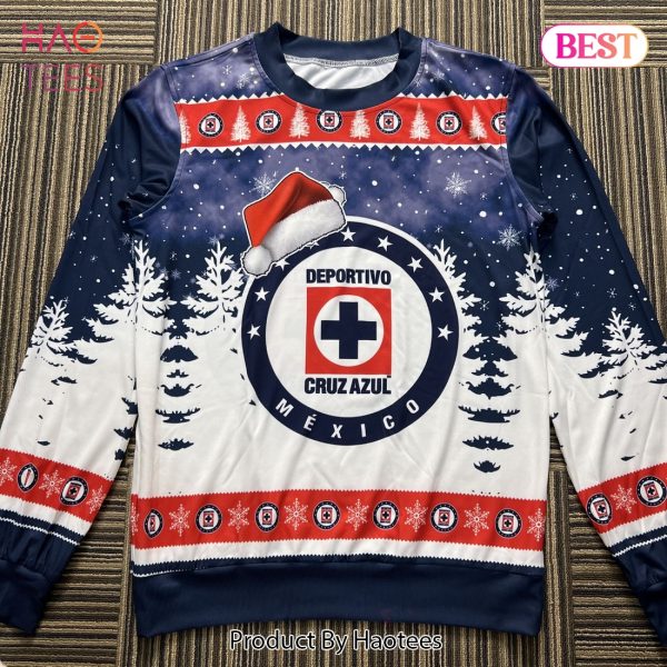 LIGA MX Cruz Azul Special Christmas Ugly Sweater Design