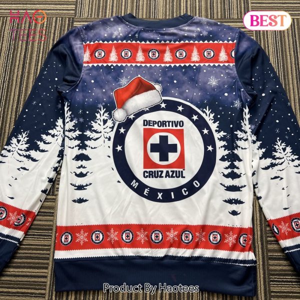LIGA MX Cruz Azul Special Christmas Ugly Sweater Design