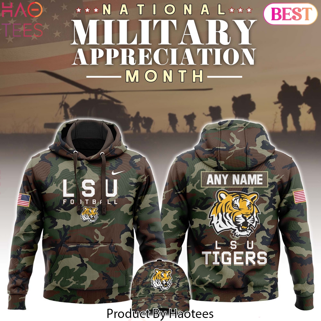 LSU Tigers Football 2024 Military Appreciation Club Hoodie LSU Tigers Football 2024 Military Appreciation Club Hoodie