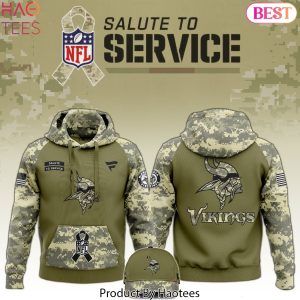 Minnesota Vikings 2024 Salute To Service Club Hoodie