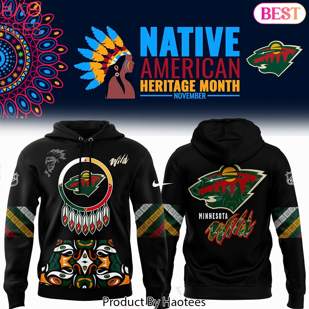 Minnesota Wild 2024 Native American Heritage Month Hoodie Minnesota Wild 2024 Native American Heritage Month Hoodie