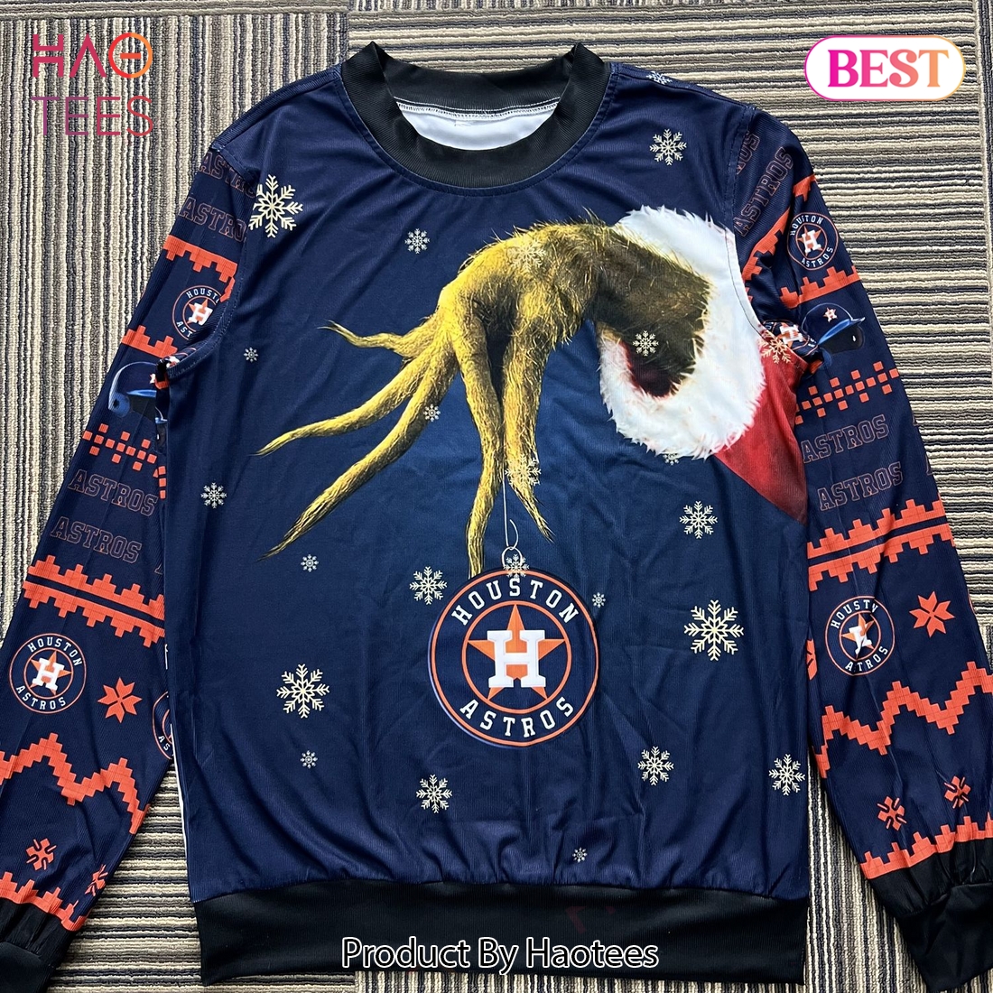 MLB Houston Astros Grinch Ugly Christmas Sweater MLB Houston Astros Grinch Ugly Christmas Sweater