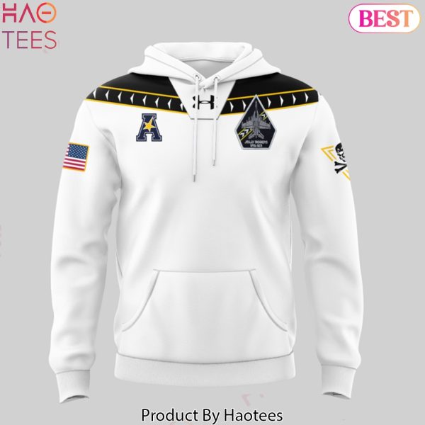 Navy Midshipmen Football White Logo Hoodie