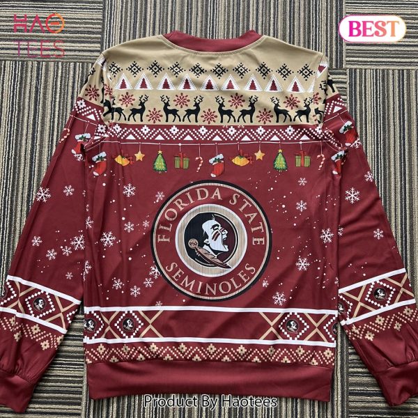 NCAA Florida State Seminoles HO HO HO Ugly Christmas Sweater