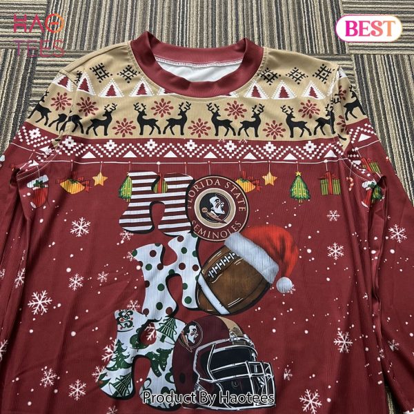 NCAA Florida State Seminoles HO HO HO Ugly Christmas Sweater