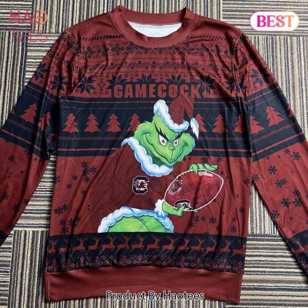 NCAA South Carolina Gamecocks Grinch Christmas Ugly Sweater
