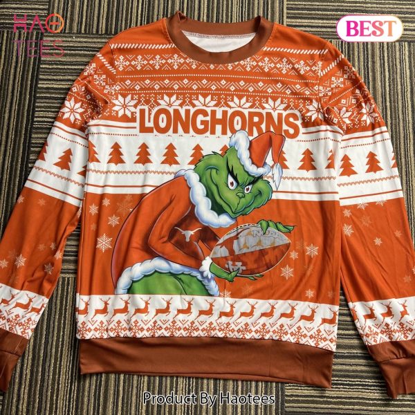 NCAA Texas Longhorns Grinch Christmas Ugly Sweater