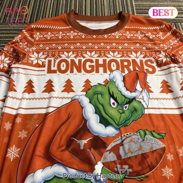 NCAA Texas Longhorns Grinch Christmas Ugly Sweater