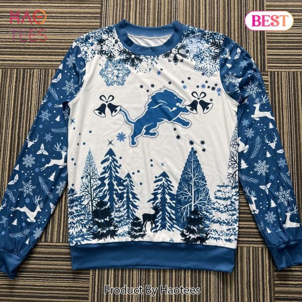 NFL Detroit Lions Special Christmas Ugly Sweater Design