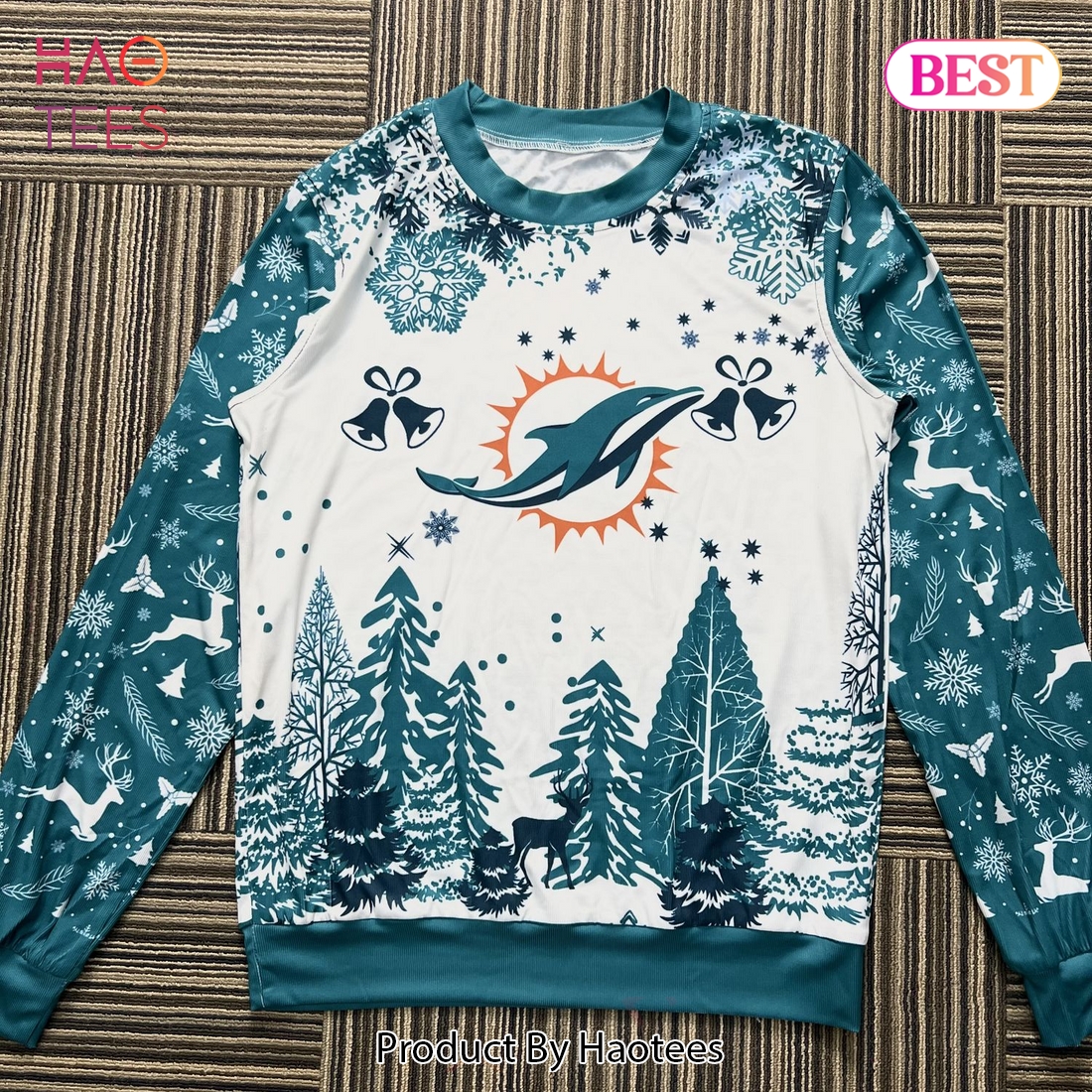 NFL Miami Dolphins Special Christmas Ugly Sweater Design NFL Miami Dolphins Special Christmas Ugly Sweater Design