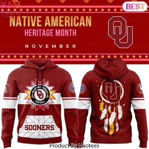 Oklahoma Sooners 2024 Native American Heritage Month Design Hoodie