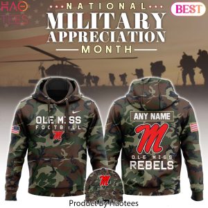 Ole Miss Rebels Football 2024 Military Appreciation Club Hoodie
