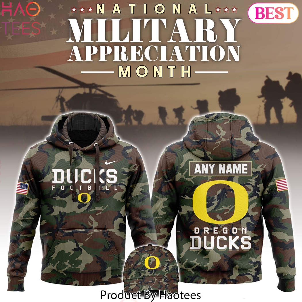 Oregon Ducks 2024 Military Appreciation Club Fleece Pullover Hoodie Oregon Ducks 2024 Military Appreciation Club Fleece Pullover Hoodie