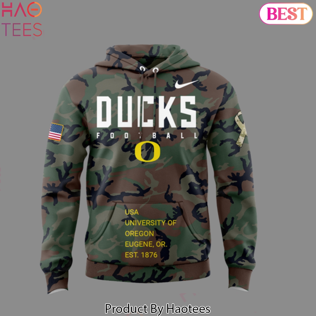 Oregon Ducks Football 2024 Military Appreciation Club Design Hoodie Oregon Ducks Football 2024 Military Appreciation Club Design Hoodie