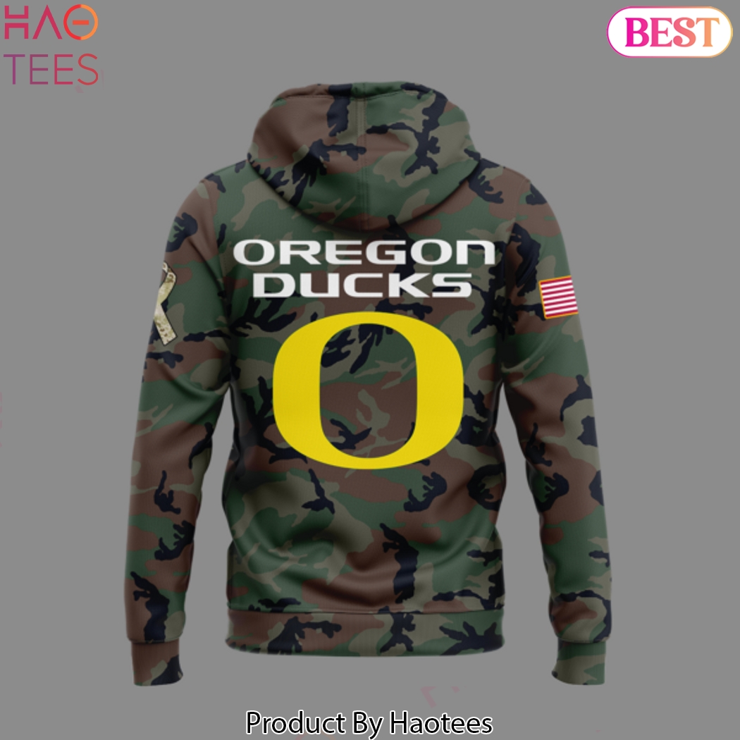 Oregon Ducks Football 2024 Military Appreciation Club Design Hoodie Oregon Ducks Football 2024 Military Appreciation Club Design Hoodie