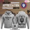 Personalized Indiana Hoosiers Football 2024 Military Appreciation Club Hoodie – Grey