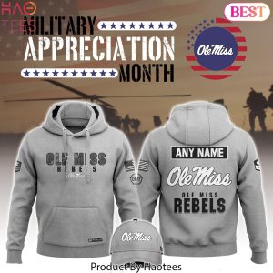 Personalized Ole Miss Rebels Football 2024 Military Appreciation Club Hoodie