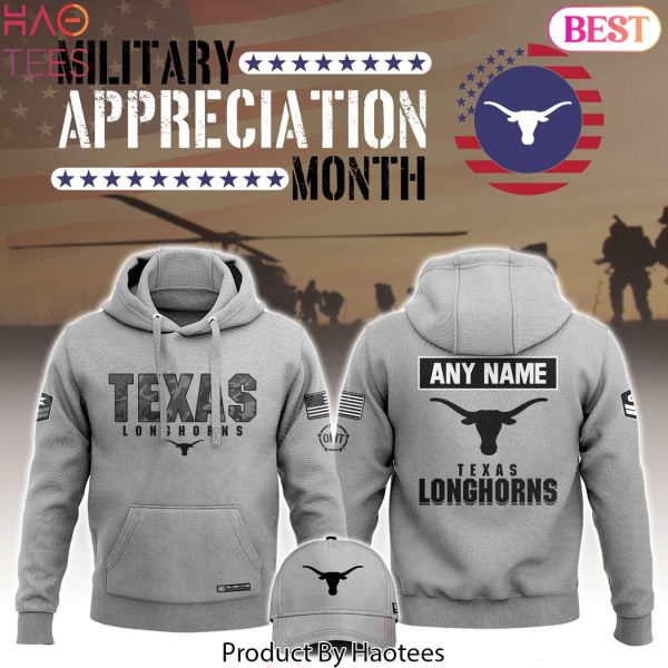 Personalized Texas Longhorns Football 2024 Military Appreciation Club Hoodie