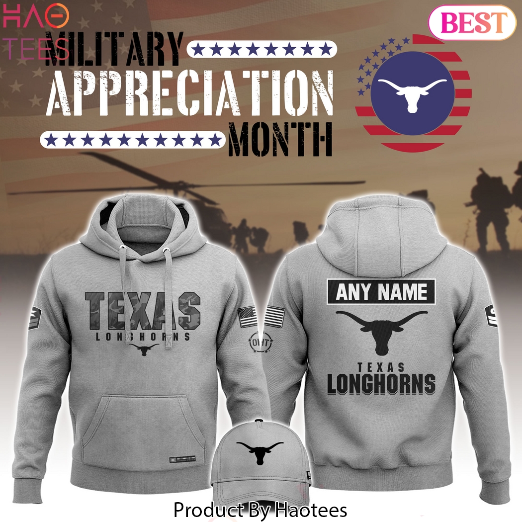 Personalized Texas Longhorns Football 2024 Military Appreciation Club Hoodie Personalized Texas Longhorns Football 2024 Military Appreciation Club Hoodie