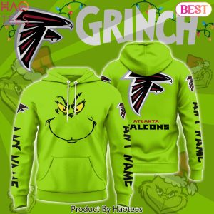 Personalized The Grinch x Atlanta Falcons Logo Design Hoodie