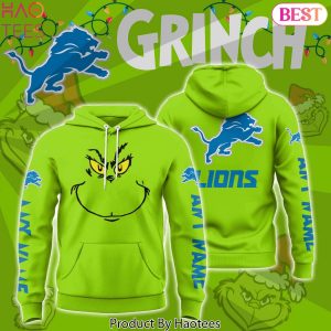 Personalized The Grinch x Detroit Lions Design Hoodie – Green