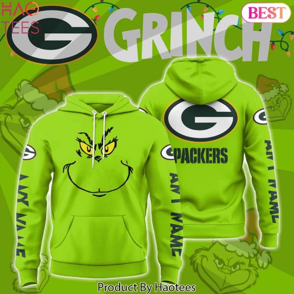Personalized The Grinch x Green Bay Packers Logo Design Hoodie