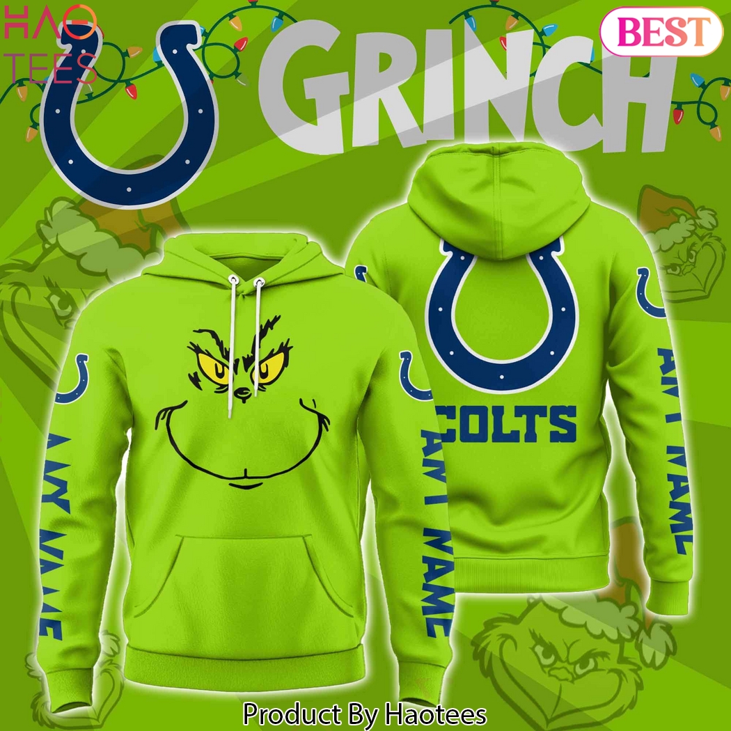 Personalized The Grinch x Indianapolis Colts Logo Design Hoodie Personalized The Grinch x Indianapolis Colts Logo Design Hoodie