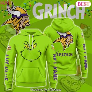Personalized The Grinch x Minnesota Vikings Logo Design Hoodie