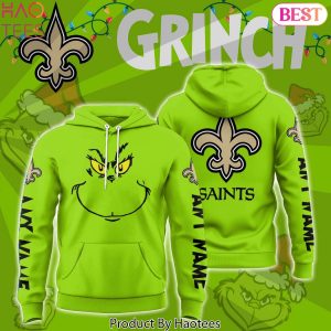 Personalized The Grinch x New Orleans Saints Logo Design Hoodie
