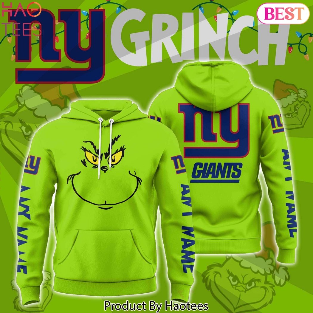 Personalized The Grinch x New York Giants Hoodie - Green Personalized The Grinch x New York Giants Hoodie - Green