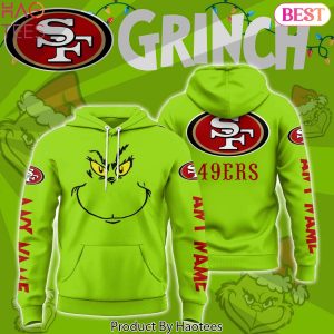 Personalized The Grinch x San Francisco 49ers Logo Design Hoodie