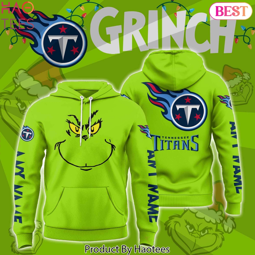 Personalized The Grinch x Tennessee Titans Hoodie - Green Personalized The Grinch x Tennessee Titans Hoodie - Green
