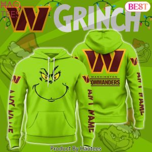 Personalized The Grinch x Washington Commanders Logo Design Hoodie