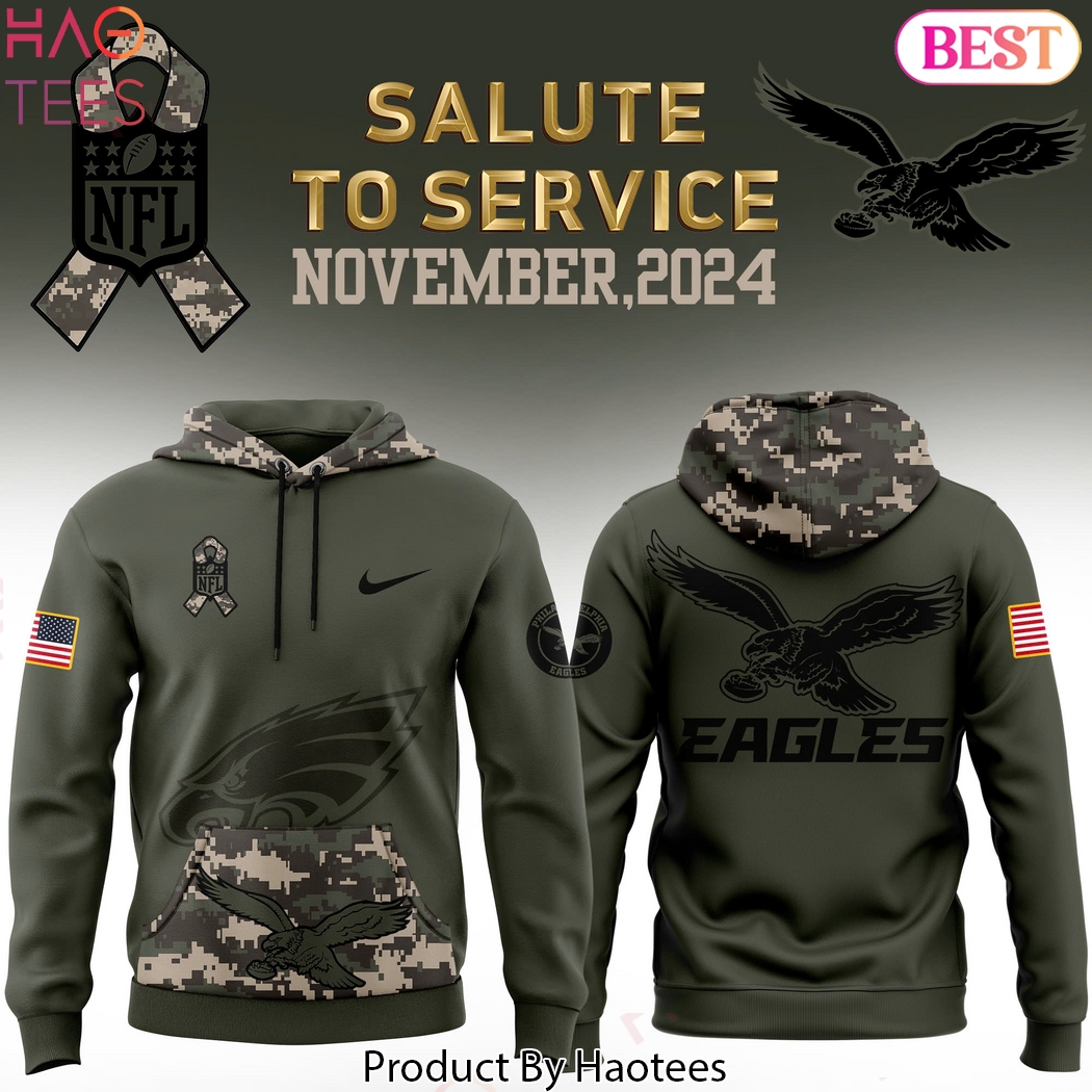 Philadelphia Eagles Camo 2024 Salute To Service Club Hoodie Philadelphia Eagles Camo 2024 Salute To Service Club Hoodie