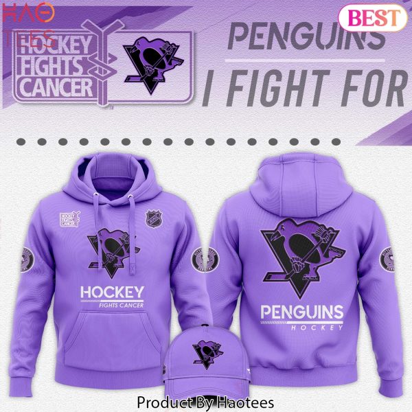 Pittsburgh Penguins Hockey Fights Cancer Hoodie – Purple