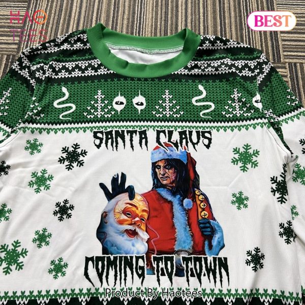 Santa Claus Is Coming To Town Alice Cooper Ugly Sweater