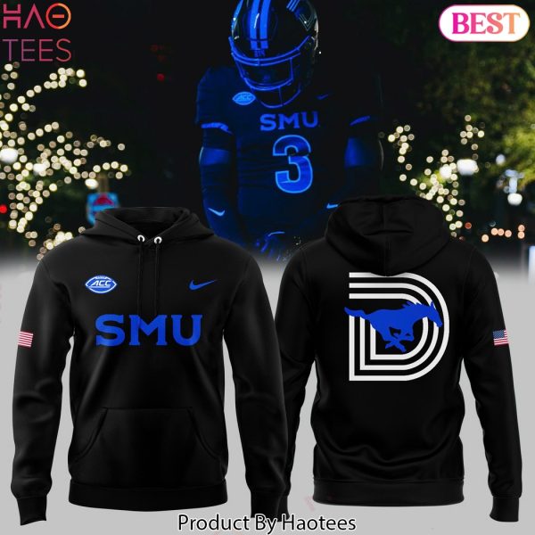 SMU Mustangs Football For Fans Design Hoodie – Black