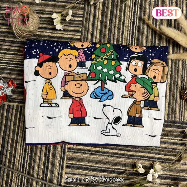 Snoopy Christmas Ugly Sweater Snoopy Charlie Brown Peanuts Characters Christmas Night Pink Blue Sweater