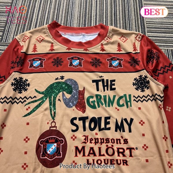 The Grinch Stole Jeppson Malort Ugly Christmas Sweater