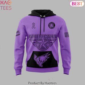 Tri-City Americans Hockey Fight Cancer 2024 Design Purple Hoodie